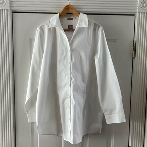 Chico's Classic White Button Down Shirt Wrinkle Resistant Size3/16/XL